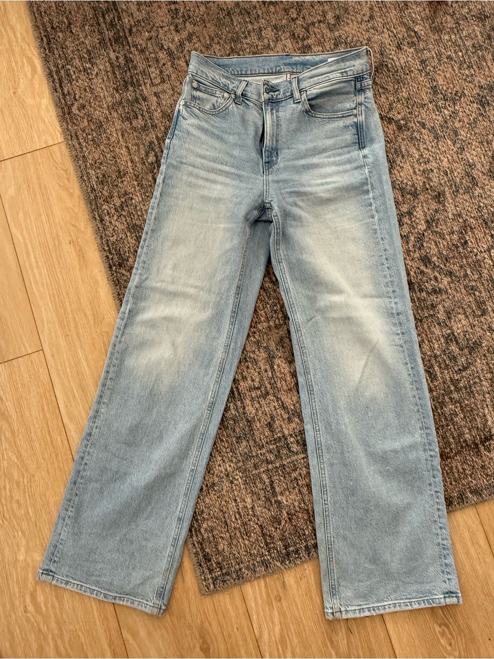 AYR Light Wash Straight-Leg Jeans